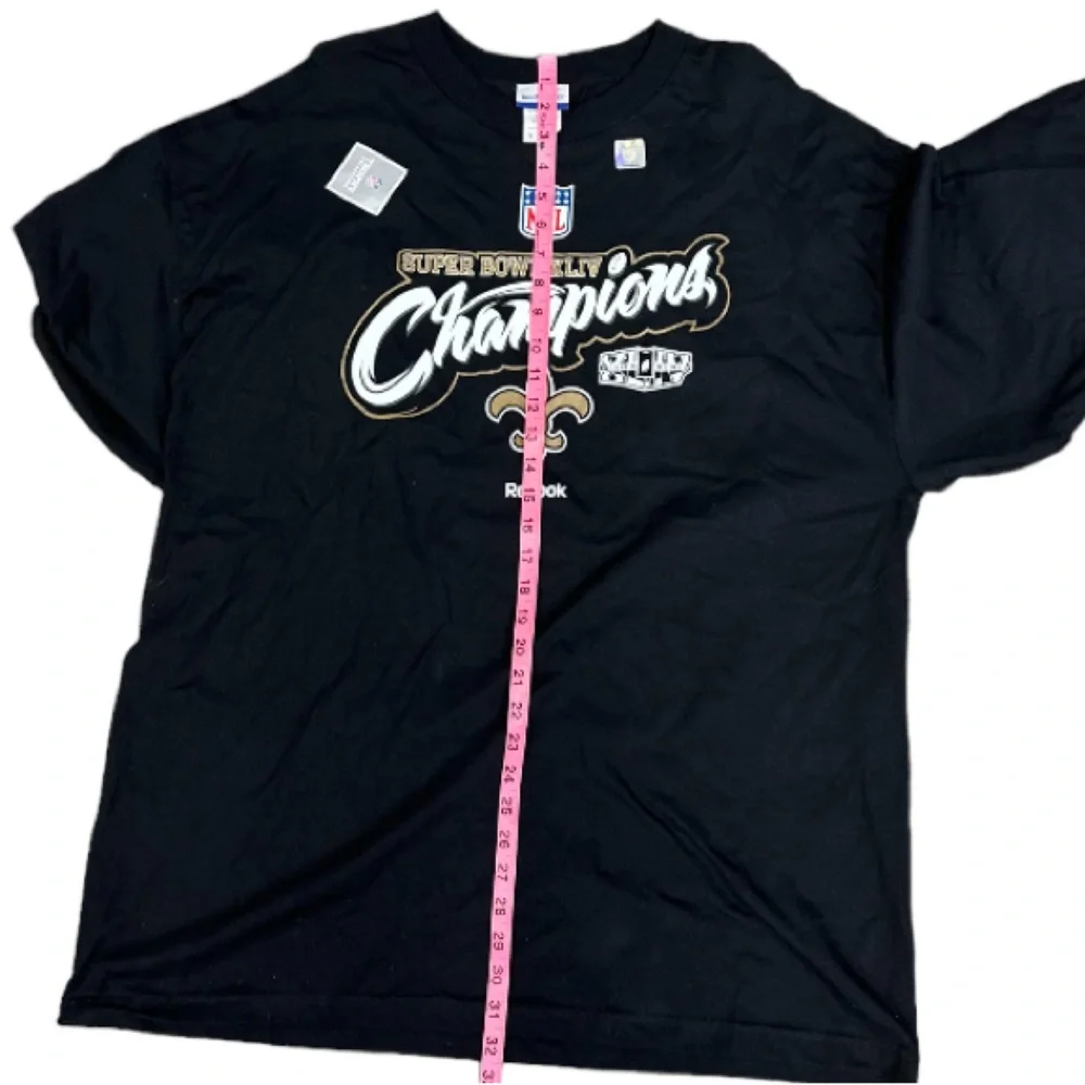 NFL New Orleans Saints Reebok Super Bowl Long Sleeve TShirt Size 2XL NWT Vintage - Picture 6 of 8